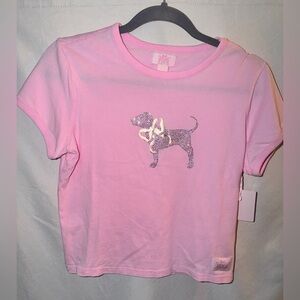 PINK x LoveShackFancy Bling Dog Tee